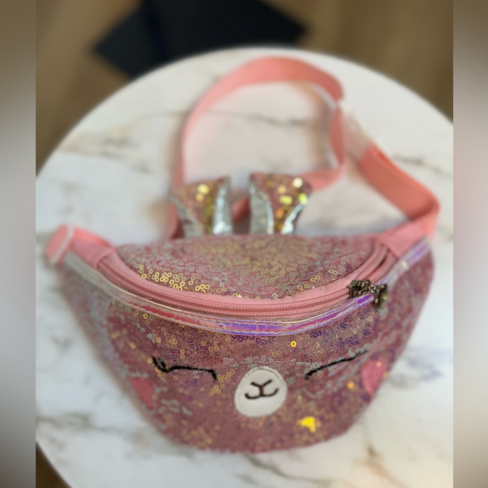 Child’s Sequins Adjustable Fanny Pack Belt Bag